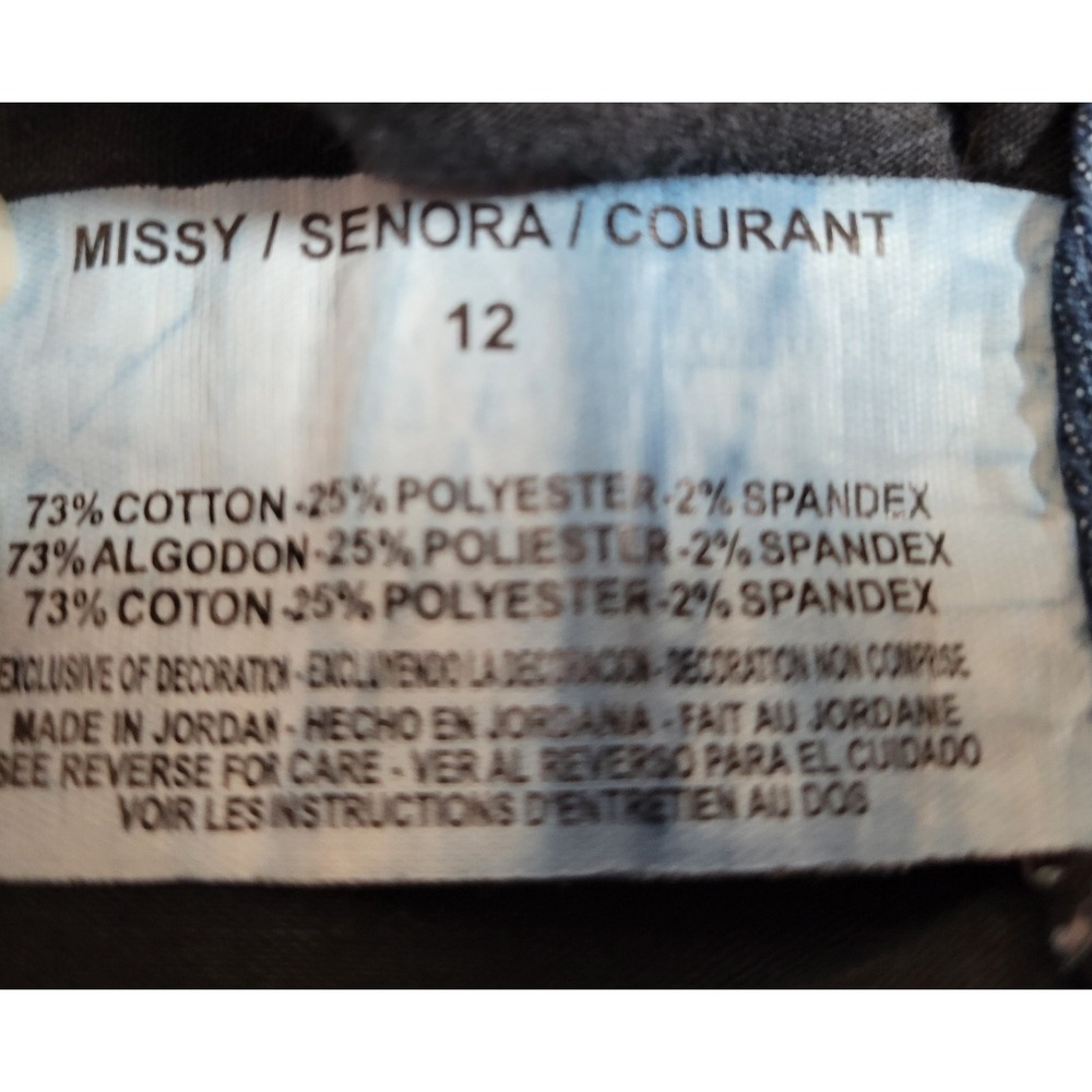 Nine West Womens 31/12 Date Night Fit Blue Capri Jeans Embroidered‎ 0034 - Picture 10 of 16